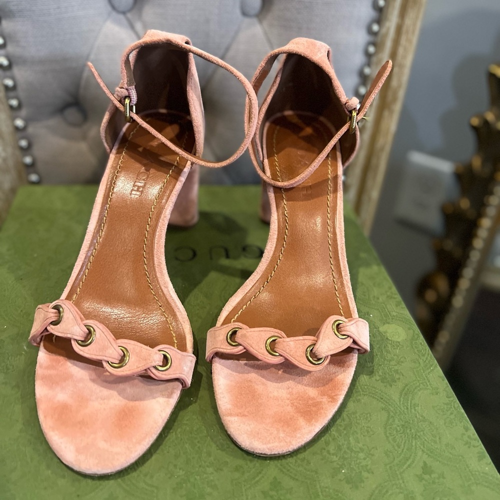 Coach Pink Ankle Strap Sandals